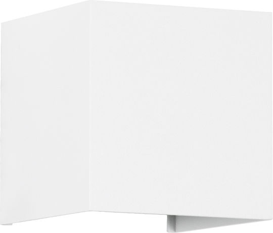 GloboStar Axis-s Wall-Mounted Outdoor Ceiling Lamp LED IP65 10W with Cool White Light Double Beam 10x10x10cm