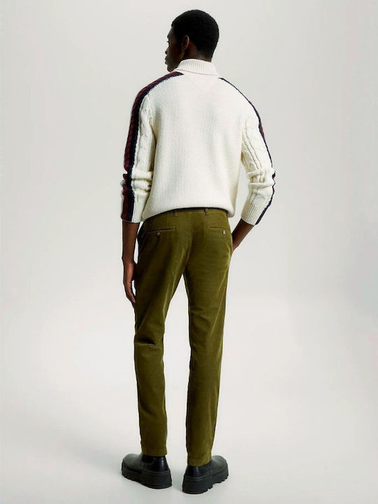 Tommy Hilfiger Fit Denton Pantaloni pentru bărbați Chino cu Croială Dreaptă Verde