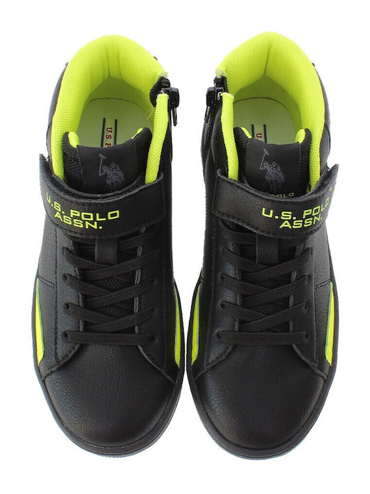 Παιδικά Sneakers High με Σκρατς Μαύρα