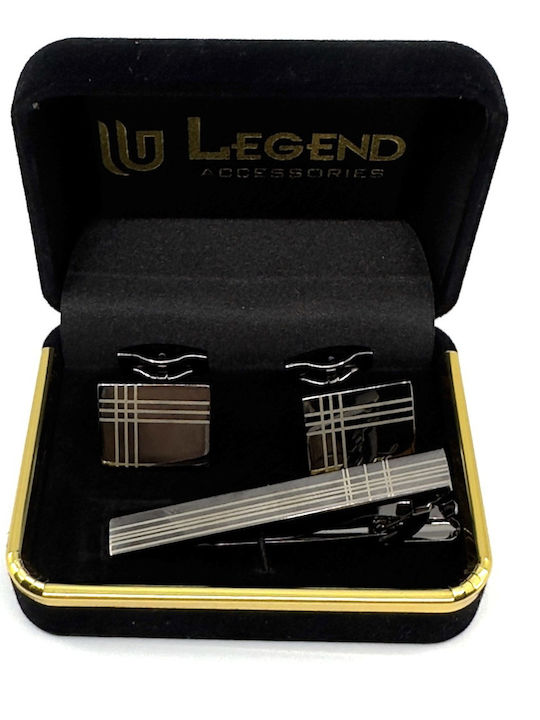 Legend Accessories Manschettenknöpfe in Schwarz Farbe