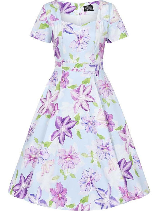 Vintage Chic Καλοκαιρινό Midi Φόρεμα για Γάμο / Βάπτιση με Τούλι Floral