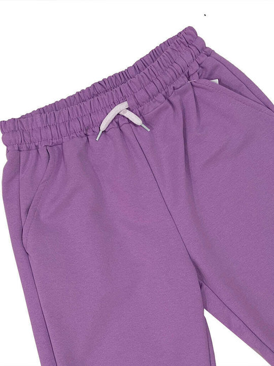 Ustyle Pantaloni de trening pentru femei cu cauciuc Violet