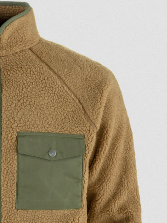 Vardag Men's Fleece Cardigan with Buttons Green