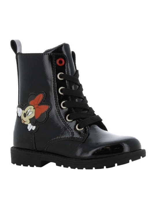 Minnie Mouse Kids Boots with Zipper Black