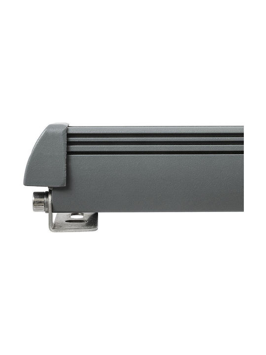GloboStar Lampa De Podea Pentru Exterior LED Mașină De Spălat Pe Perete 18W Cu Alb Cald IP67 Gri