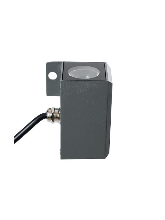 GloboStar Walllightdona Lampă De Podea Pentru Exterior LED Mașină De Spălat Pe Perete 10W Cu Lumină Bianco Reglabilă IP66 Portocalie