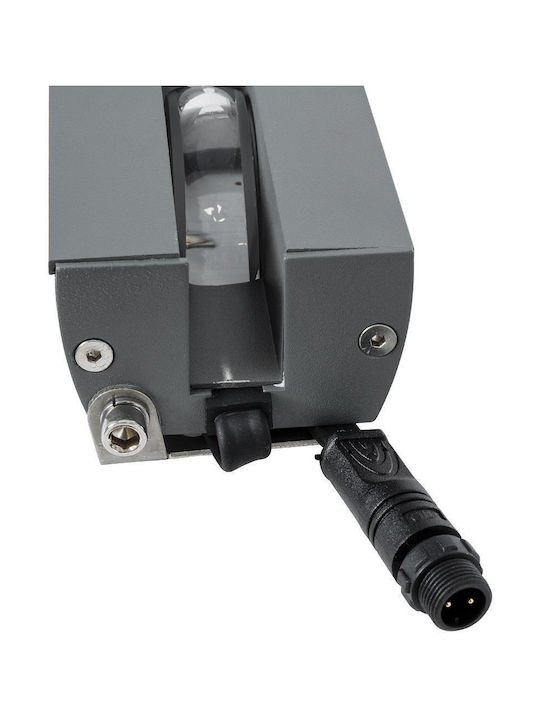 GloboStar Lampa De Podea Pentru Exterior LED Mașină De Spălat Pe Perete 18W Cu Lumină Alb Cald IP67 Gri