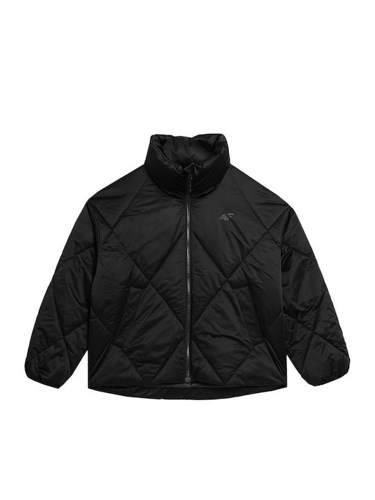 Kurz Damen Puffer Jacke Schwarz