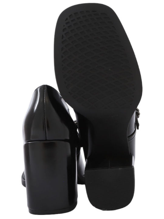 Attrattivo Black Heels with Strap