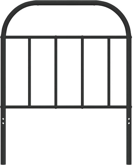 vidaXL Metal Bed Headboard Black 80x100cm