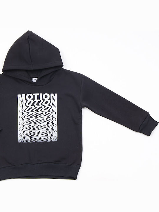 Kinder-Sweatshirt mit Kapuze Schwarz