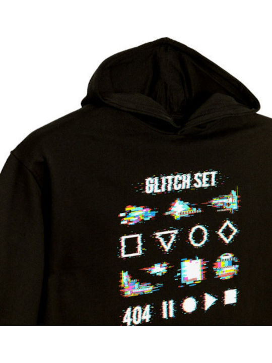 Kinder-Sweatshirt mit Kapuze Schwarz