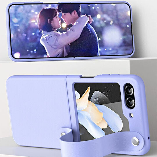5g Back Cover Πλαστικό με Λουράκι Μαύρο (Galaxy Z Flip5)
