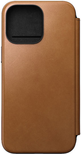 Nomad Modern Folio Brieftasche Leder 0.75mm Braun (iPhone 15 Pro Max)