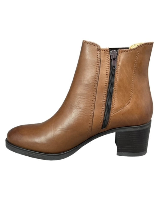 Smart Steps Leder Damen Knöchelstiefel Tabac Braun