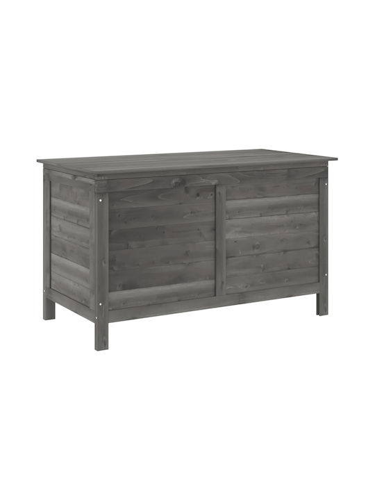 vidaXL Wooden Outdoor Storage Box Gray 99x49.5x58.5cm