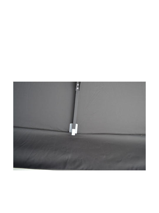 Square Aluminum Garden Parasol Grey 3x4m