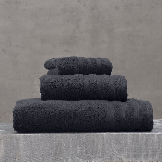 Rythmos Πετσέτα Προσώπου Lagoon 50x90εκ. Γκρί Βάρους 470gr/m²