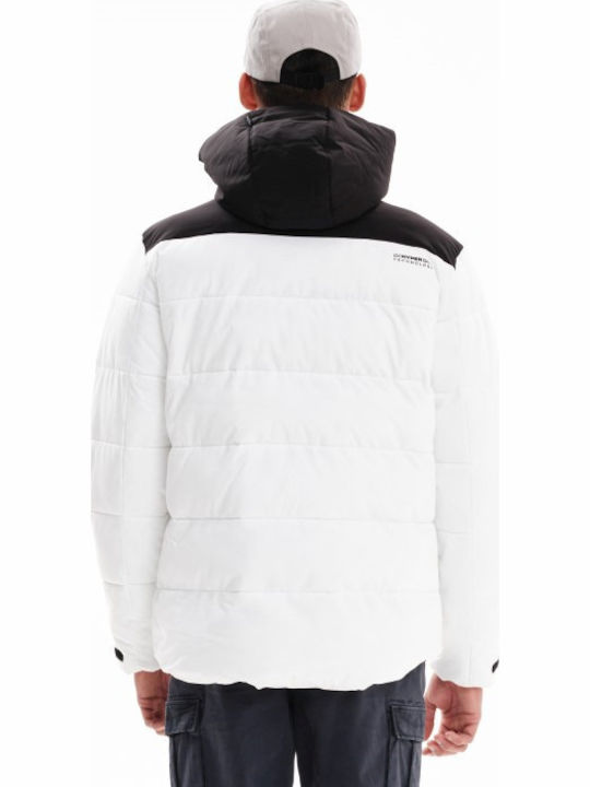 Winter Jacket Puffer Waterproof and Windproof White