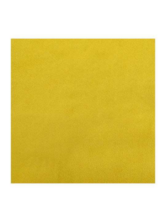 Canapea Pat Single Metalic Galben cu Lamele pentru Saltea 80x200cm