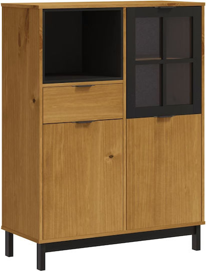 Μπουφές από Μασίφ Ξύλο με Συρτάρια Καφέ 92x40x122.5cm Μπουφές από Μασίφ Ξύλο με Συρτάρια Καφέ 92x40x122.5cm