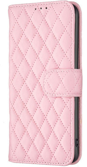 Puff Rhombus Wallet Ροζ (Oppo A98)