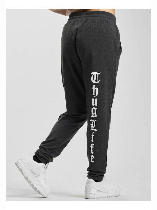 Thug Life Men's Sweatpants with Rubber Gray