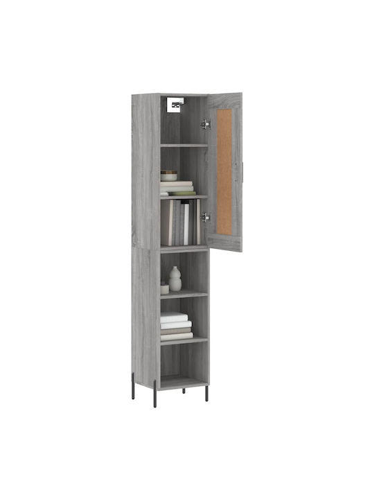 Bookcase Grey 34.5x34x180cm