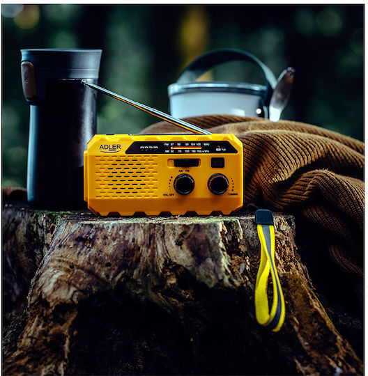 Adler AD-1197 Tragbares Radio Solar mit USB Orange