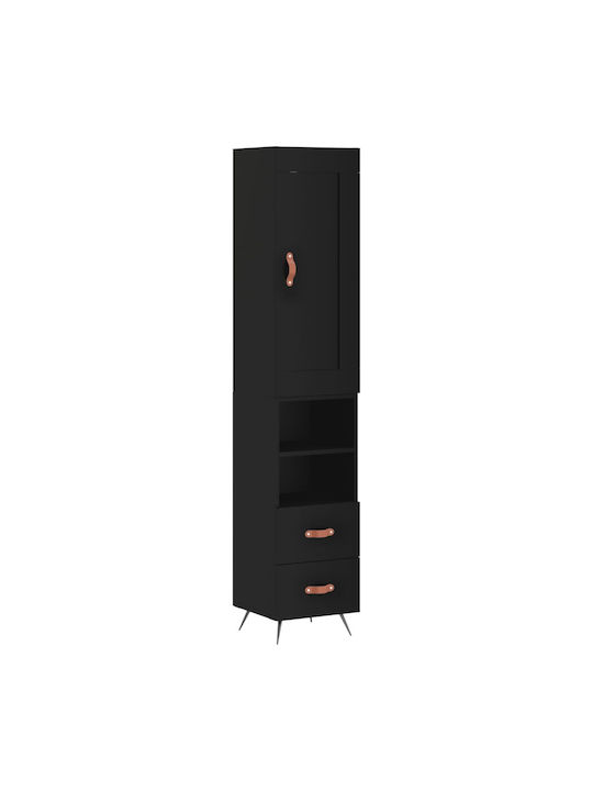 Cabinet pardoseală Negru 34.5x34x180cm