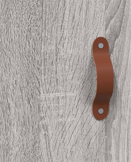 Wohnzimmer Nische aus Spanplatte Grau 69.5x34x180cm