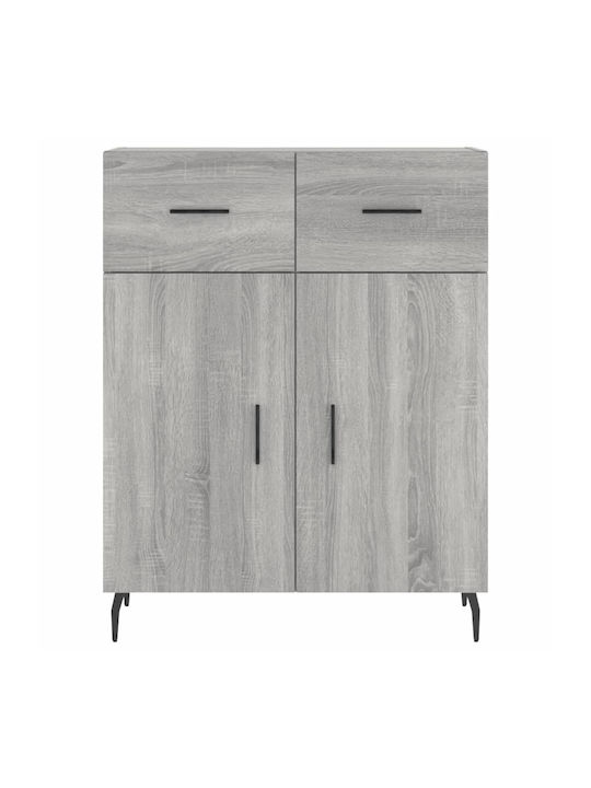 Bookcase Grey 69.5x34x180cm