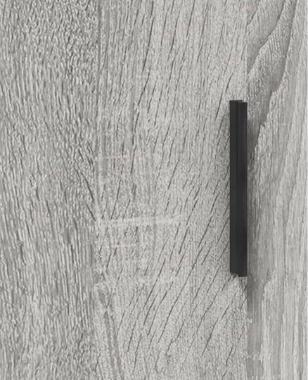 Bücherregal Grau 69,5x34x180cm