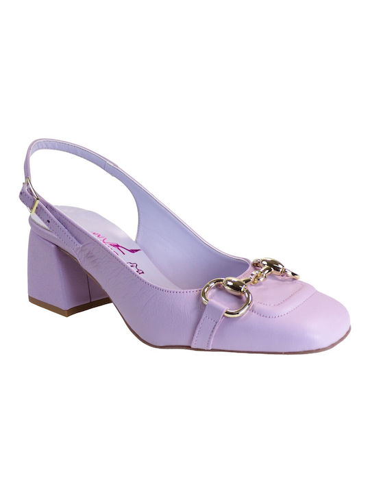 Smart Cronos Leather Purple Heels