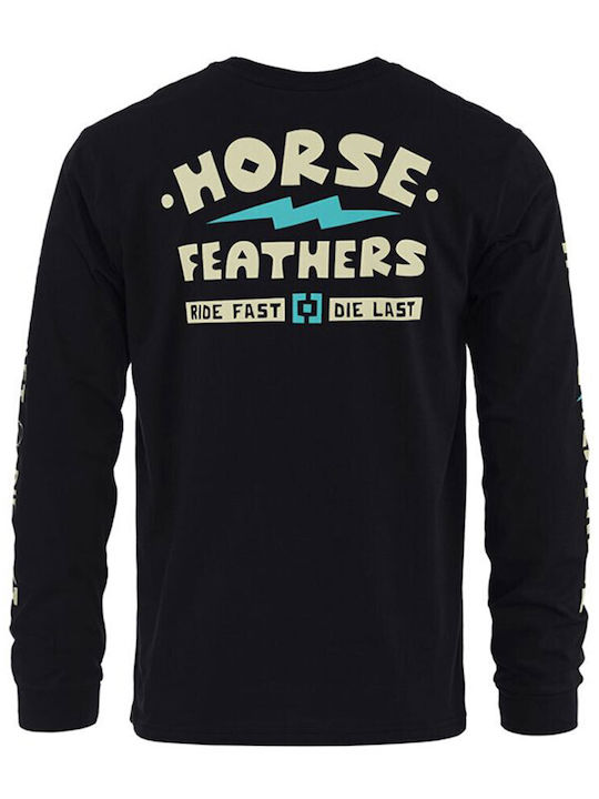 Horsefeathers Herren Langarmshirt Schwarz