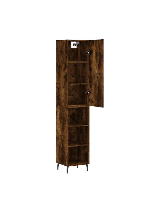 vidaXL Bibliothek Rauch Eiche 34.5x34x180cm