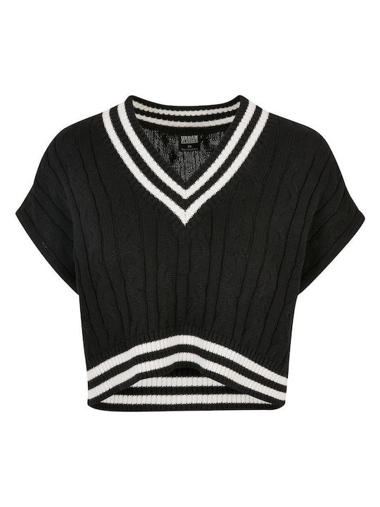 College Winter Women's Cotton Tunic Sleeveless Black