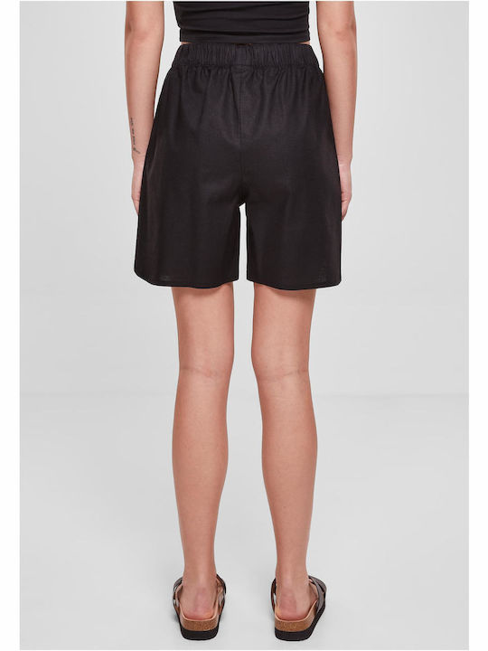 Women's Linen Shorts Black