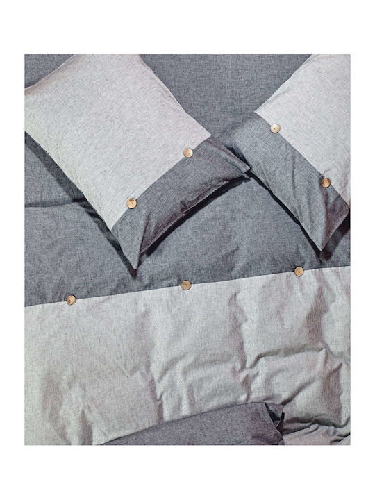 Kentia Duvet Cover Set Cotton Queen with 2 Pillowcases 220x240 Peach 22