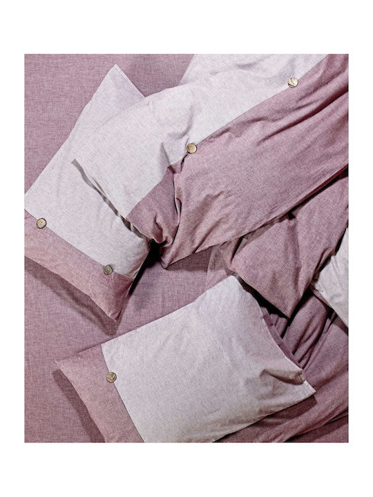 Kentia Peach Super Double Cotton Duvet Cover Set with Pillowcases 220x240 20