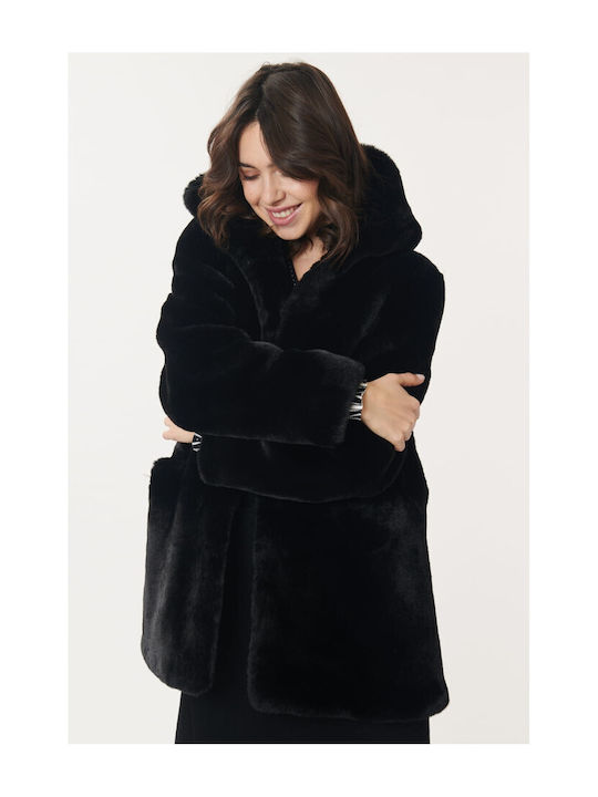 Rene Derhy Women's Short Fur Black