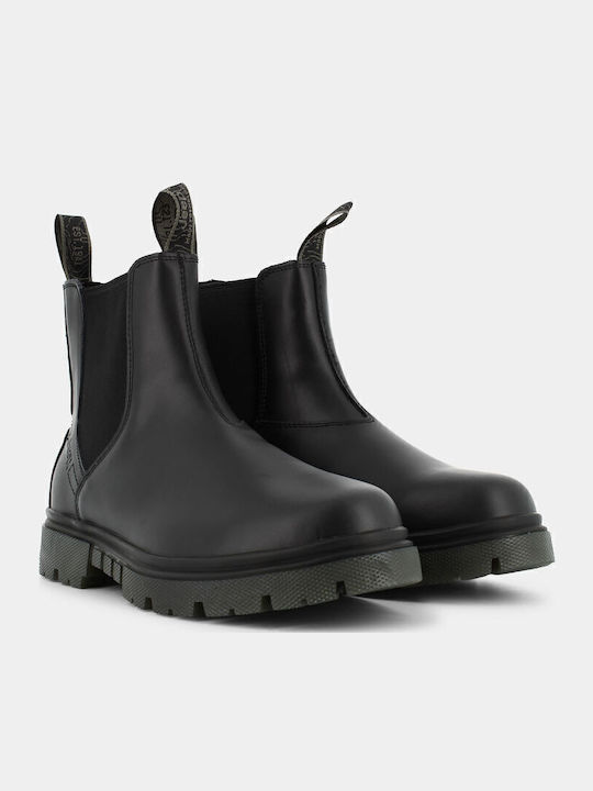 Leder Chelsea Herrenstiefel Schwarz