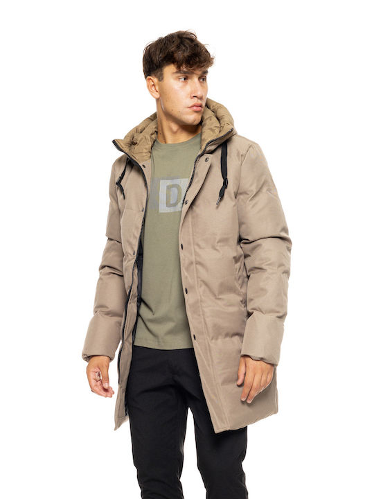 Splendid Men's Winter Puffer Jacket Beige