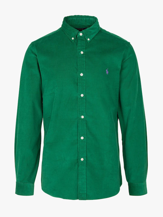 Ralph Lauren Shirt Cămașă Bărbătească Cu mânecă lungă Corduroy Verde