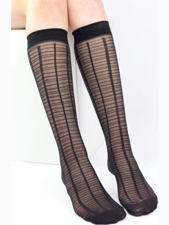Women's Socks Black with Print