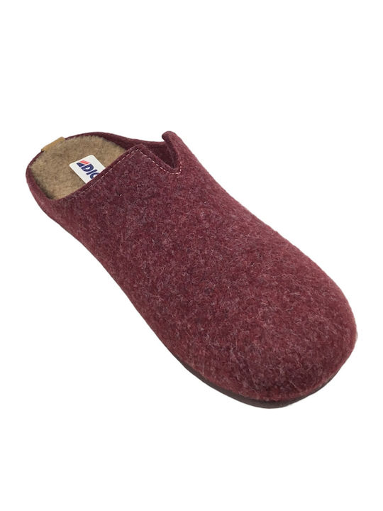 Papuci bărbați iarna Burgundy