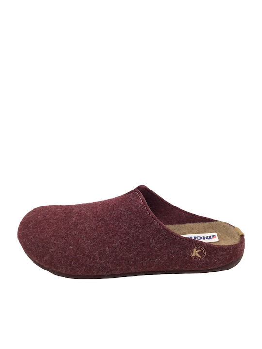 Papuci bărbați iarna Burgundy