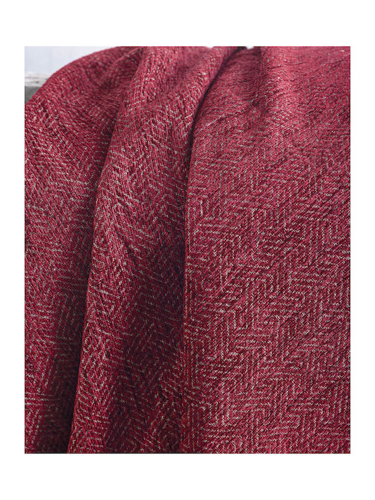 Rythmos Avida Sesselüberwurf Zwei Seiten Chenille 180x160cm Burgundisch