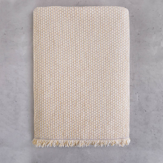 Rythmos Honey Ριχτάρι Πολυθρόνας Δύο 'Οψεων Chenille 180x160εκ. Γκρι-Καφέ