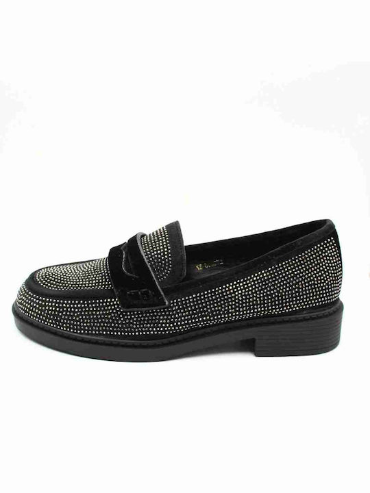 Plato Women's Moccasins in Black Color